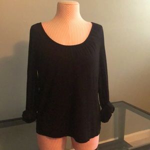 Gathered Scoop-Neck T